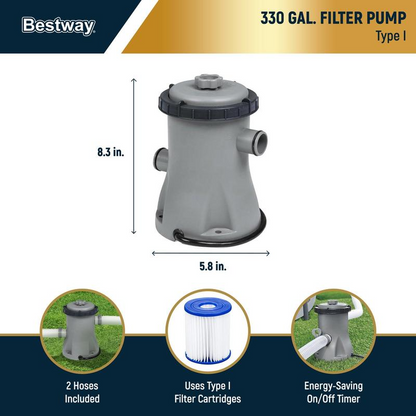 Round Above Ground Outdoor Swimming Pool with Pump |10'x30\"